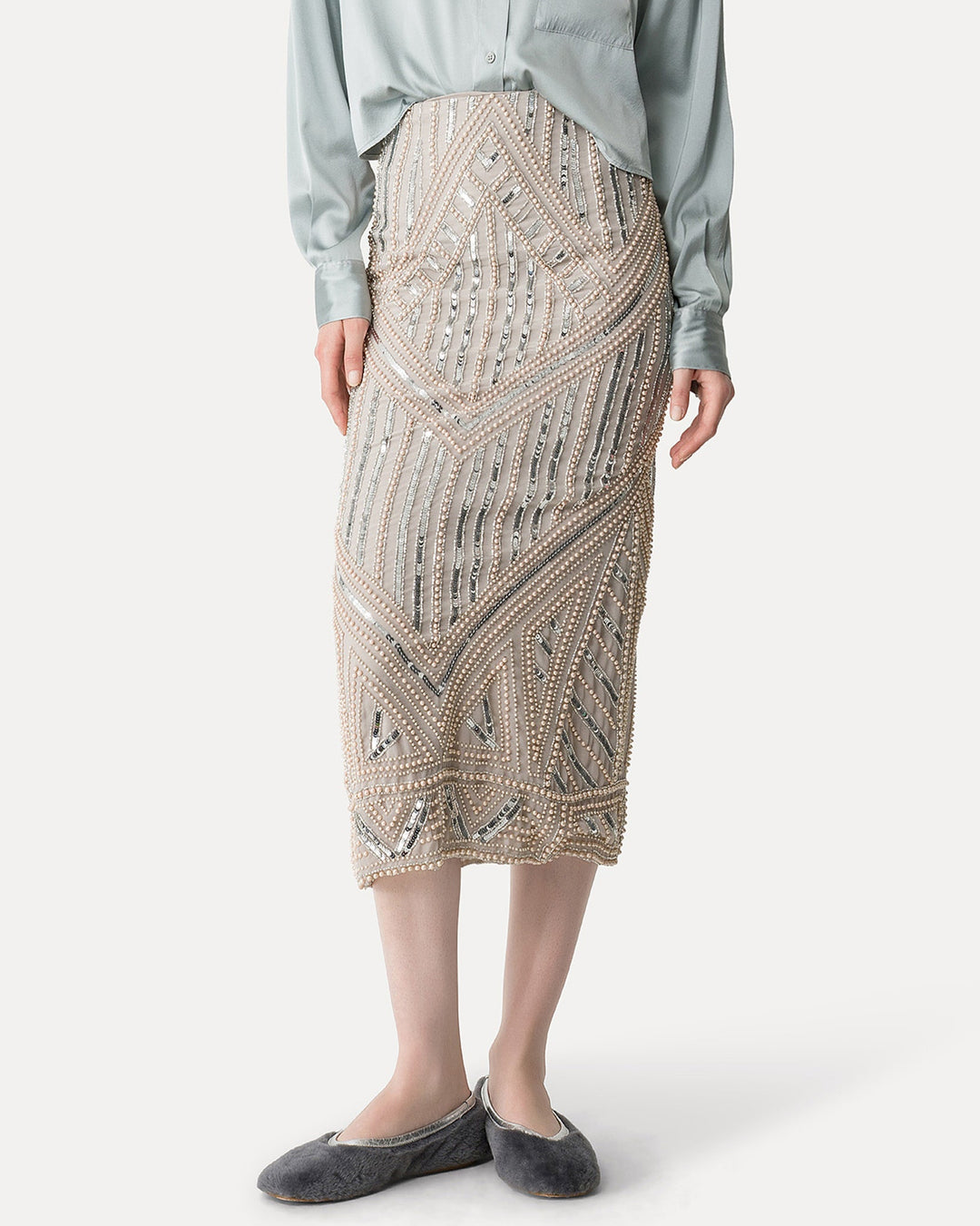Enchanted Pearls Georgette Skirt | Ssilvermoon
