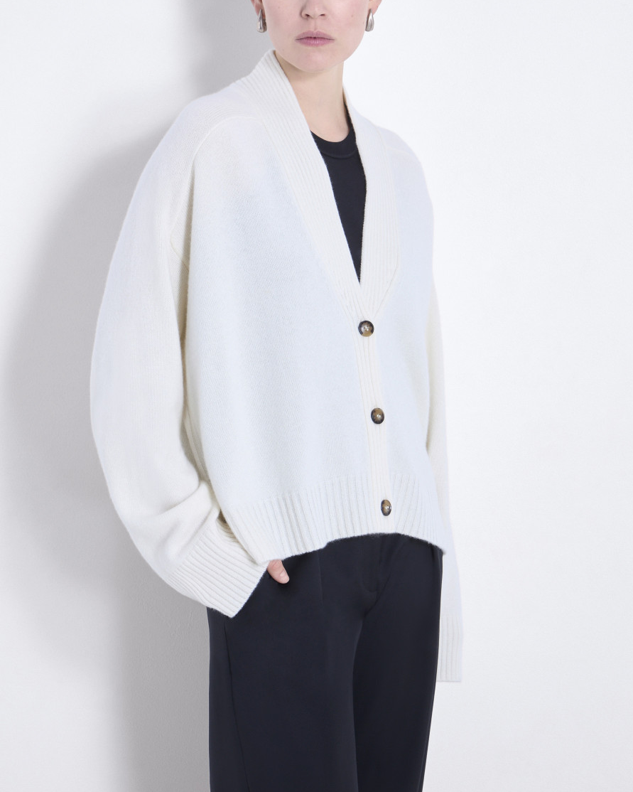 Kaia V Neck Cardigan | Ivory