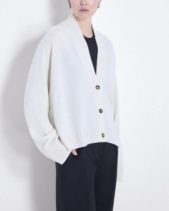 Kaia V Neck Cardigan | Ivory