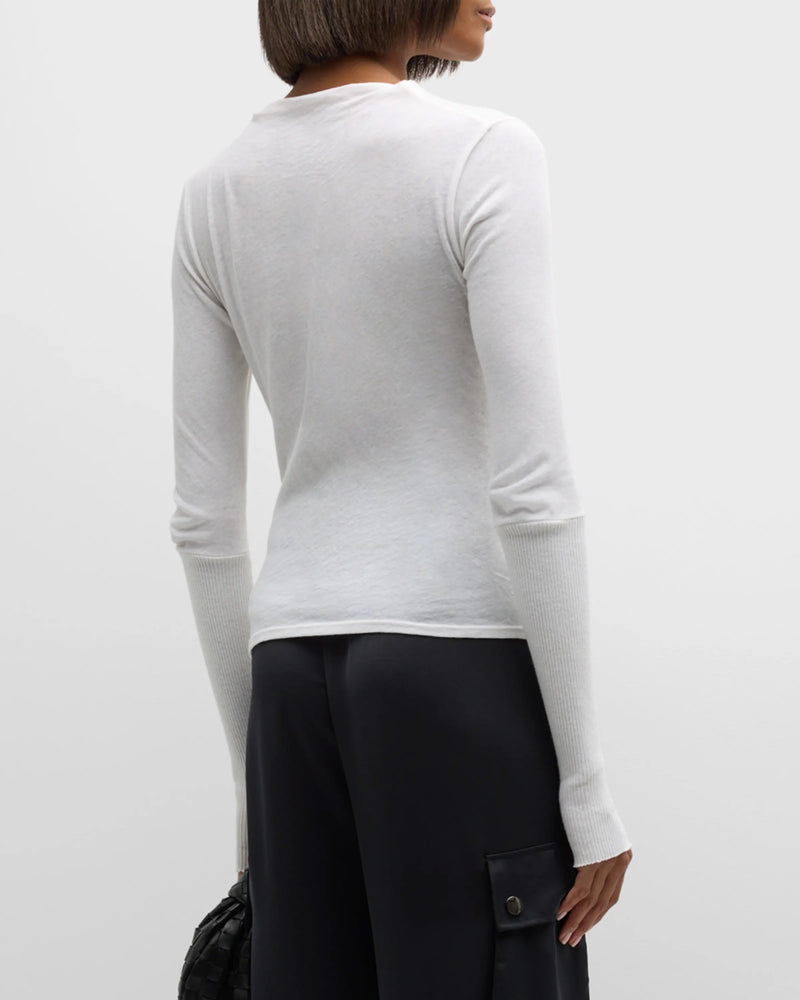 Cashmere Twist Top | White