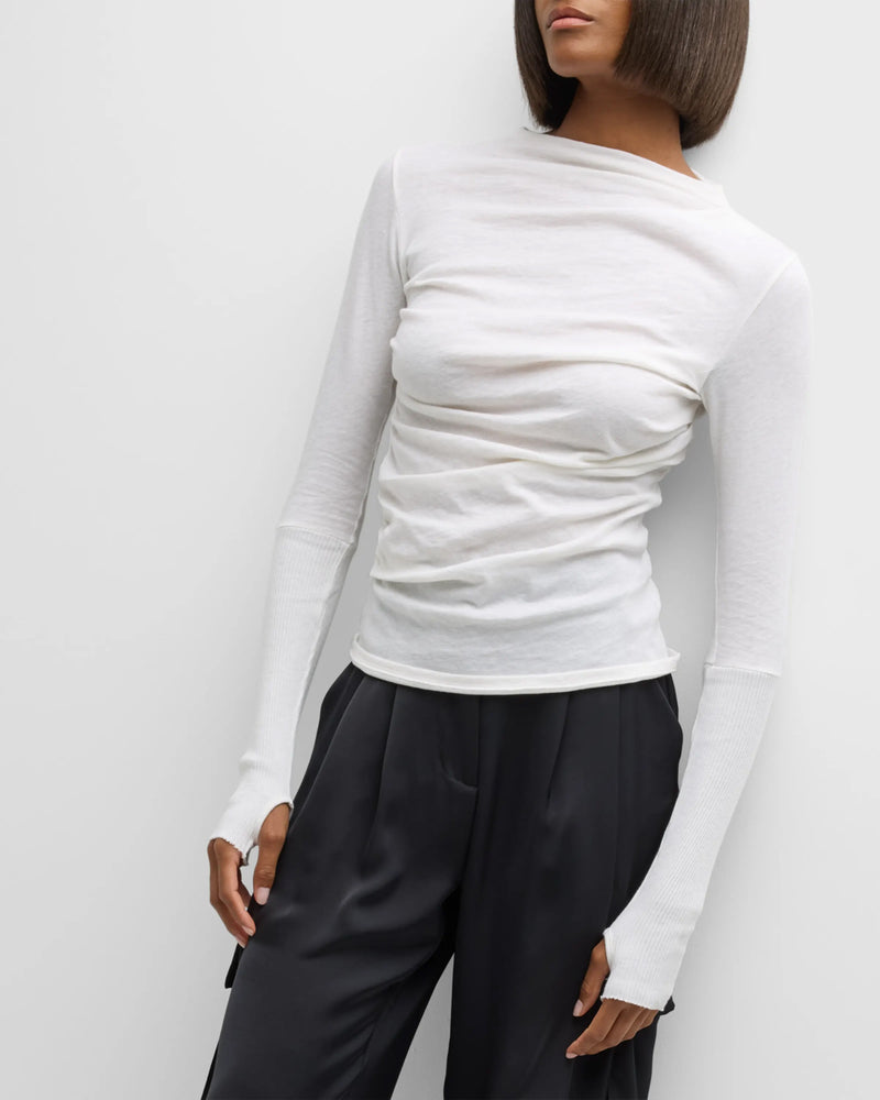 Cashmere Twist Top | White