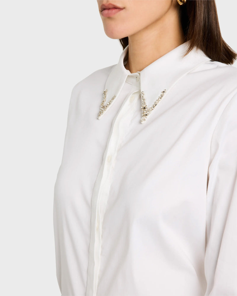 Object of Affection Crystal Collar and Cuff | White