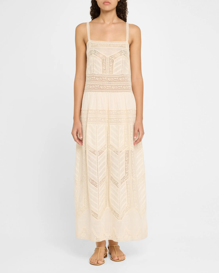 Acacia Lace Trim Slip Dress | Tea