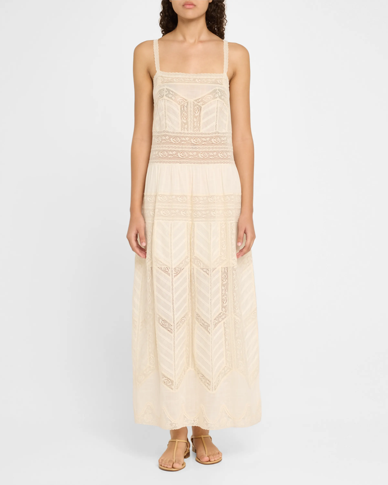 Acacia Lace Trim Slip Dress | Tea