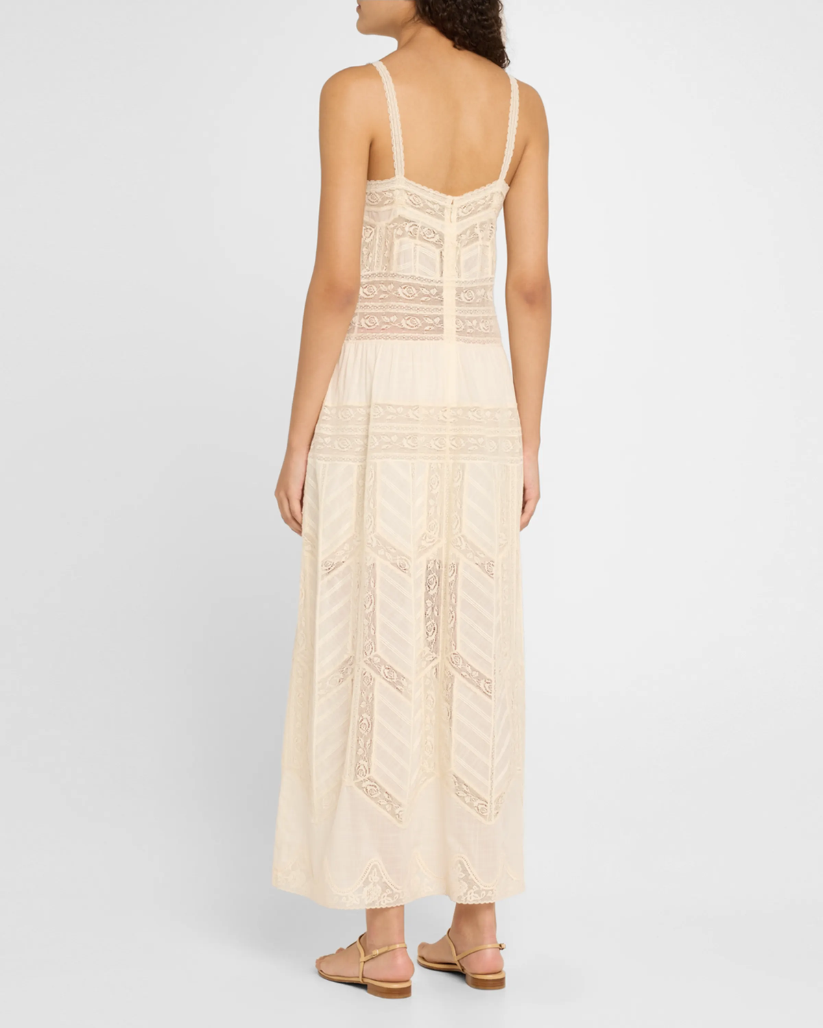 Acacia Lace Trim Slip Dress | Tea