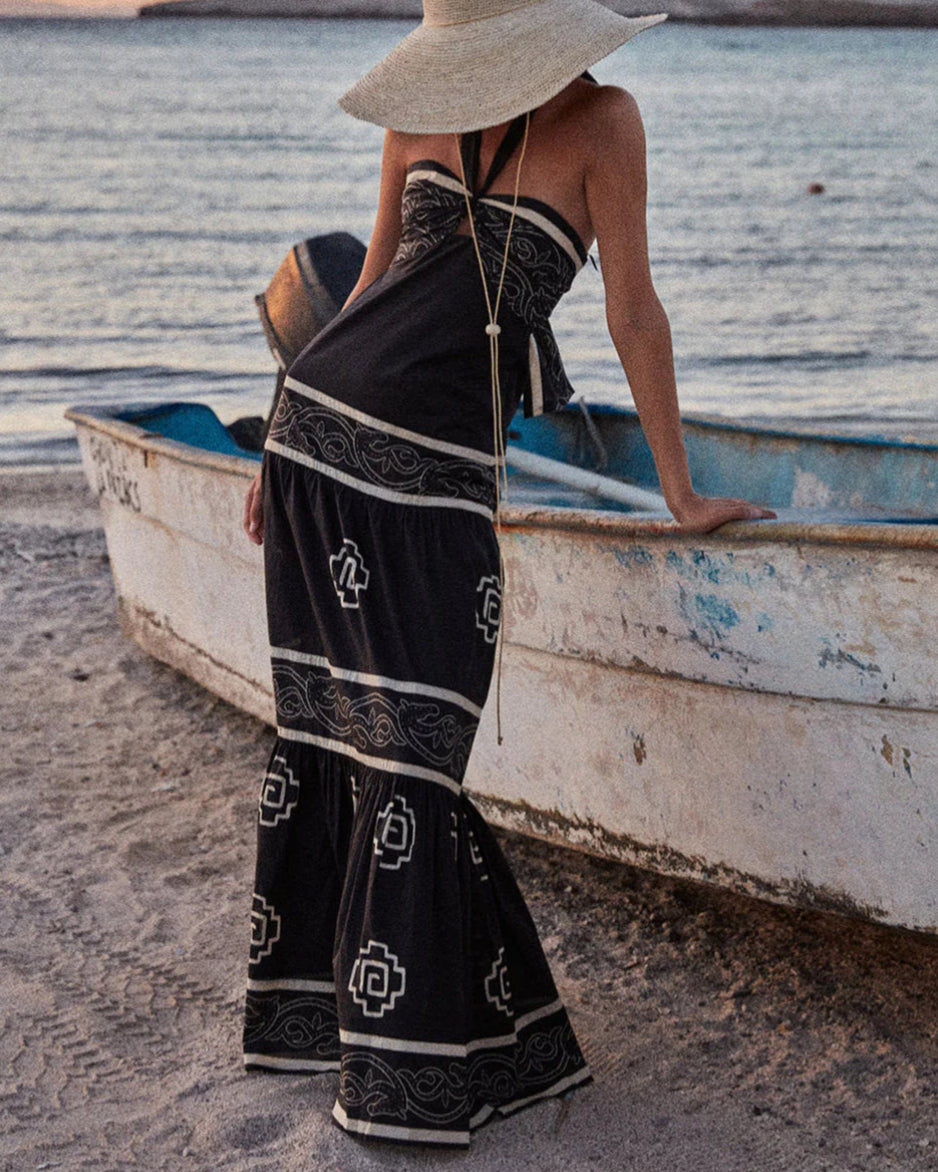 Orilla Del Mar Maxi Dress | Black