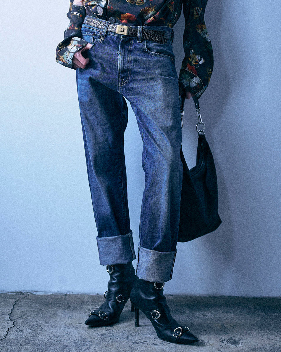 Cuffed BF Jean | Dalston Selvedge Blue