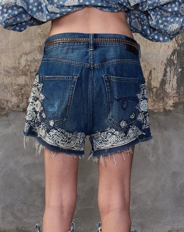 X-BF Short | Crushed Blue Bandana