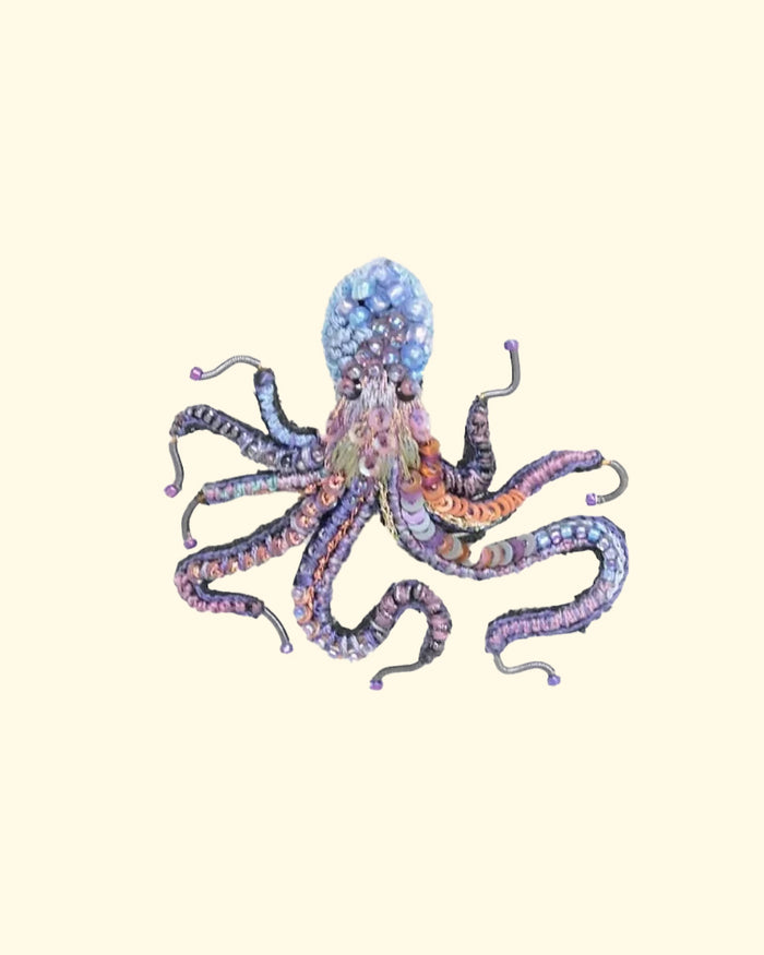 Common Octopus Brooch Pin