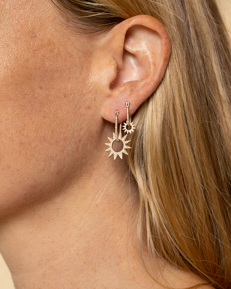 Single Pave Baby Spur Earring