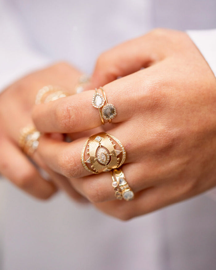Mandala Marquise Eye Ring