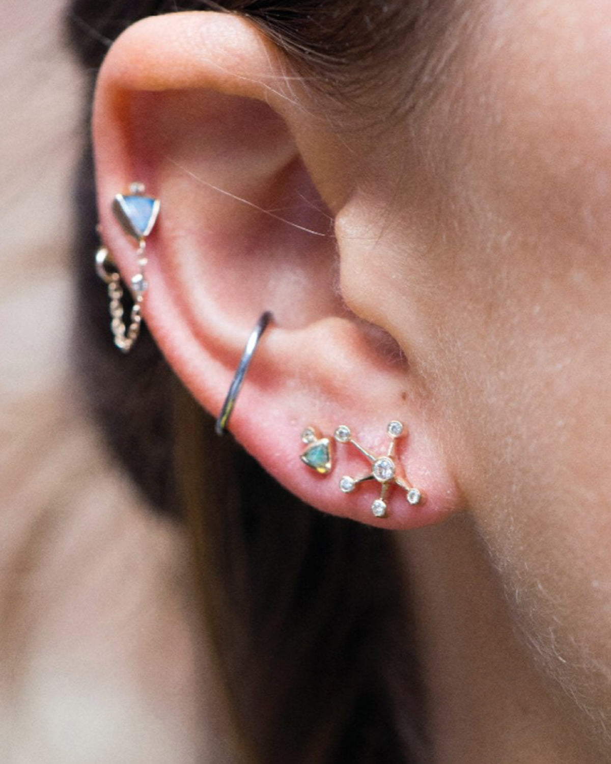 Diamond Star Constellation Earring