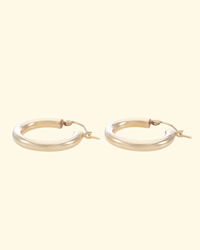 .75" Thick Bubble Hoops | Yellow Gold